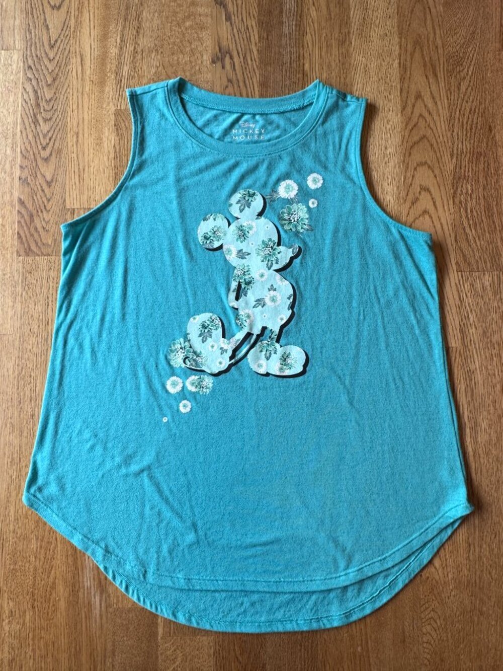 Disney Mickey Mouse Floral Tank Top Size Medium